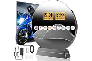 RAGNAL 1100+ Miles Long Range Strongest TV Antenna, Digital Antenna for Smart TV Indoor Outdoor, 360° Reception Local Channels HD TV Antenna with Amplifier Signal Booster Support 8K 4K 1080p-36ft Cable