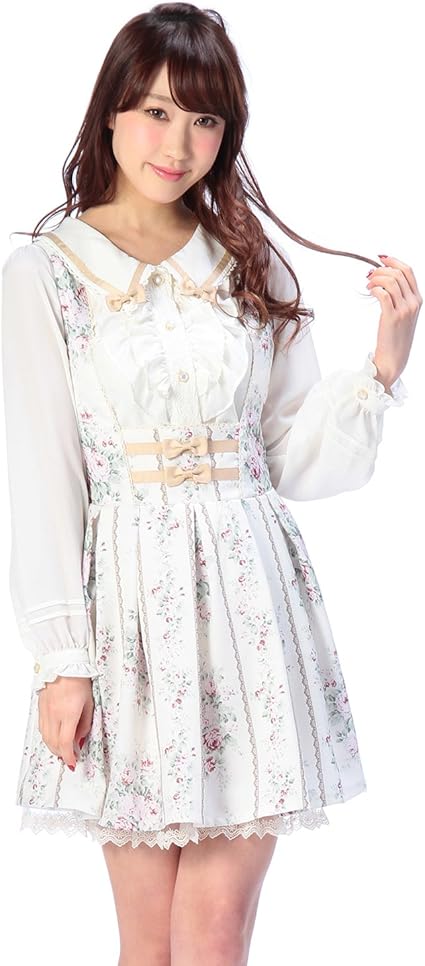 Amazon Co Jp リズリサ ワンピース 151 6019 0 レディース ホワイト 日本 0 Free サイズ 服 ファッション小物