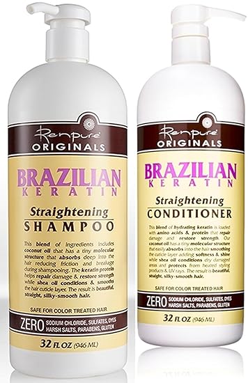 Buy Renpure Originals Brazilian Keratin Straightening Shampoo And