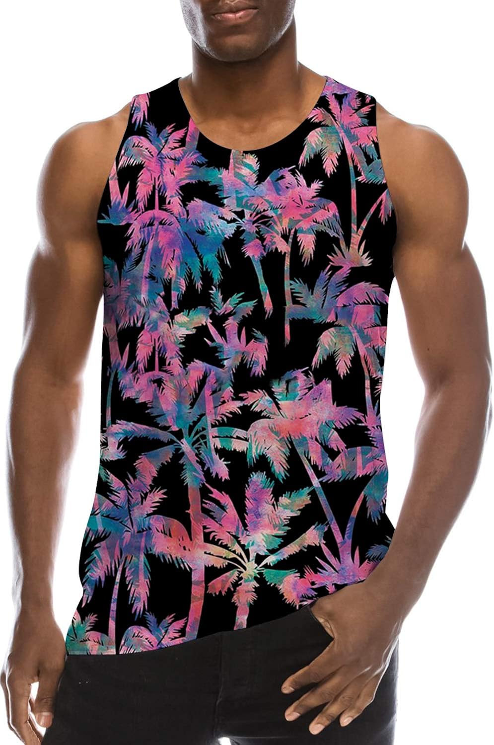 Ahegao Men's Tops Tank 3D Printed Undershirt Funny Jersey Ringer Casual Summer Sleeveless Shirts