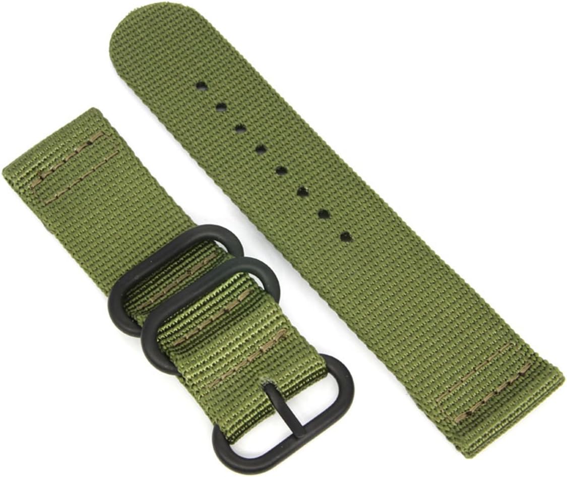 Zeit Diktator Universal Watch Band nylon18mm 20mm 22mm 24mm 26mm Smart Watch Strap Replacement for Garmin Fenix 3 Huawei 2 Samsung Gear S2 S3 (18mm, Army Green)