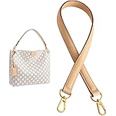 jiesinlov Vachetta Leather Replacement Straps Purse Shoulder Strap Accessories for Graceful Tote Hobo Speedy25 30 Alma And Dauphine pochette neno Bags (Wild0.7in,L25.6in-Apricot)