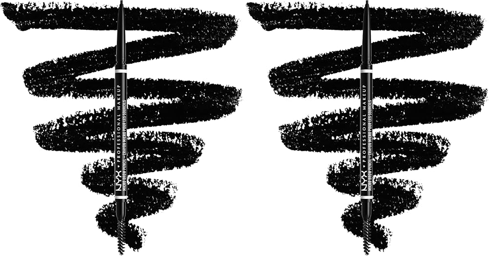 NYX Micro Brow Pencil Dual Ended 0.09g Black Pack of 2