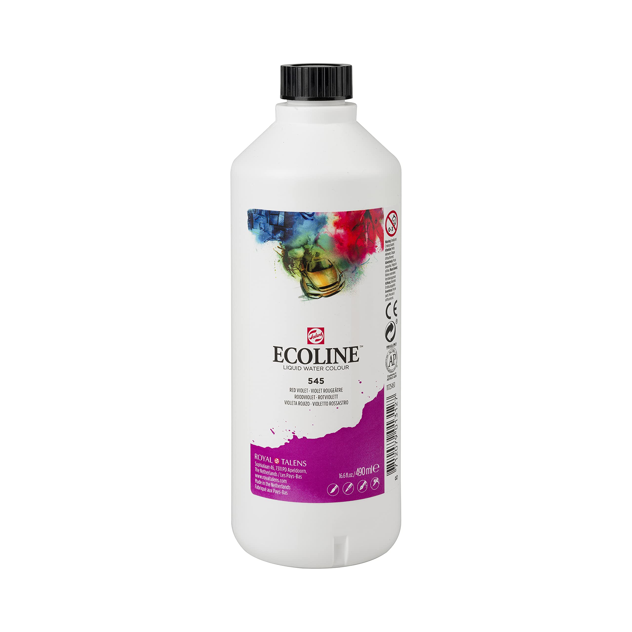 Ecoline Liquid Watercolour Bottle 490 ml Red violet 545 (11725450) — image 1