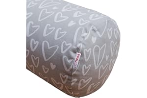 Neka Pregnancy & Nursing Pillow – Soft Hearts Edition – Organic Buckwheat Hulls – Ergonomic Support for Pain-Free Breastfeedi