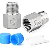 TAISHER 2PCS 304 Stainless Steel 1/2" NPT Male x 1/2" NPT Female Check Valve,Backflow Prevention,One Way Non-Return Check Valve