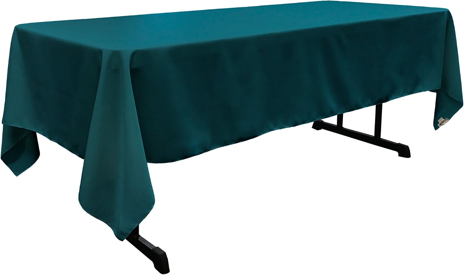 LA Linen Polyester Poplin 60 by 108Inch Rectangular Tablecloth, Dark