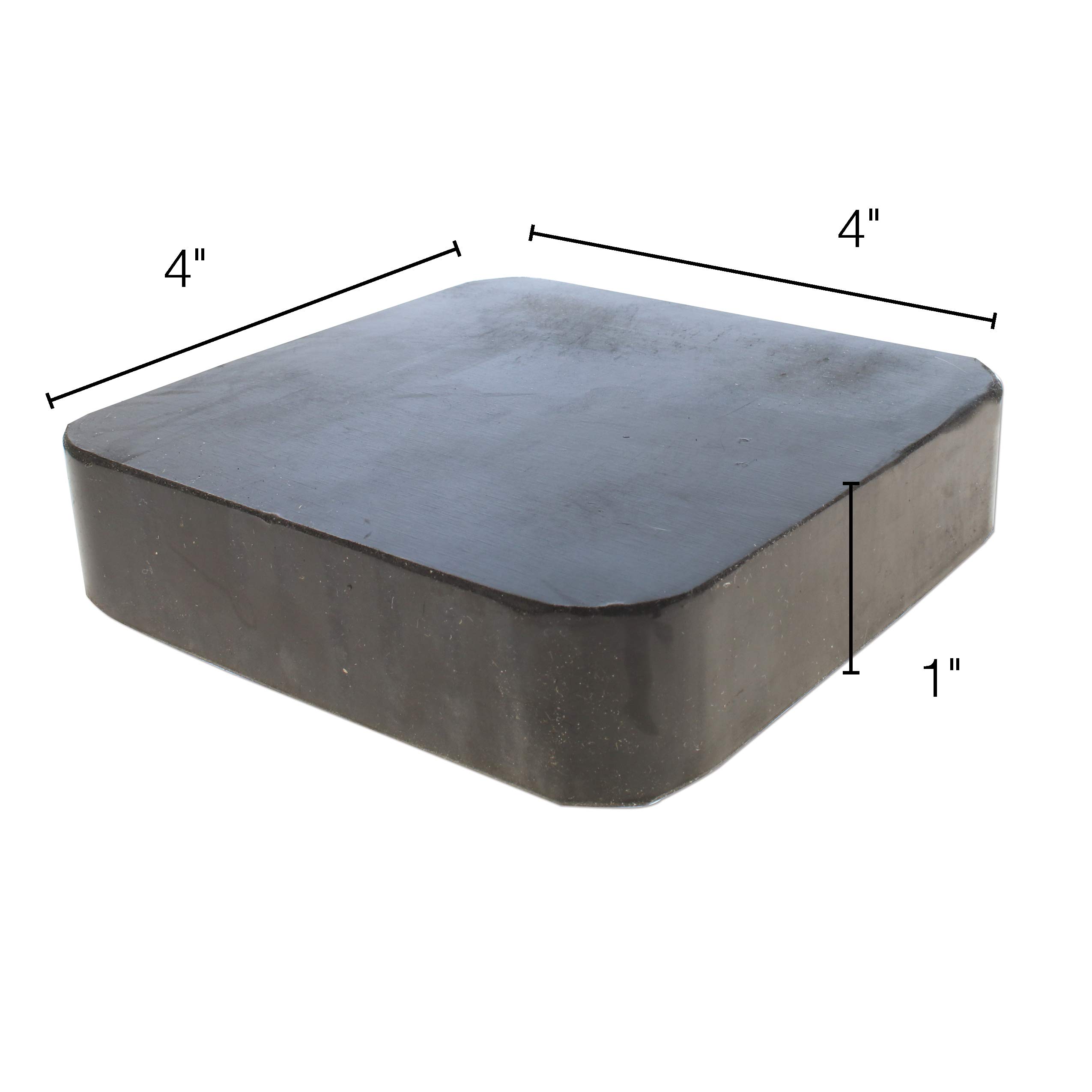 The Beadsmith Rubber Dapping Block, 4 x 4 x 1 inches, Jewelers Tool for Jewelry and Stamping
