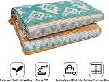 Famibay Outdoor Rug Recycled Plastic Waterproof Patio Garden Mat Reversible view 6