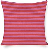 MaSiledy Decorative Pillow Pink Red Stripes Cushion Pillow Cover 18"x18" Geometric Stripes Lines Rustic Pillow Cover Decorative Outdoor Linen Fabric Pillow Case for Couch Bed Car Linen Cushion Case