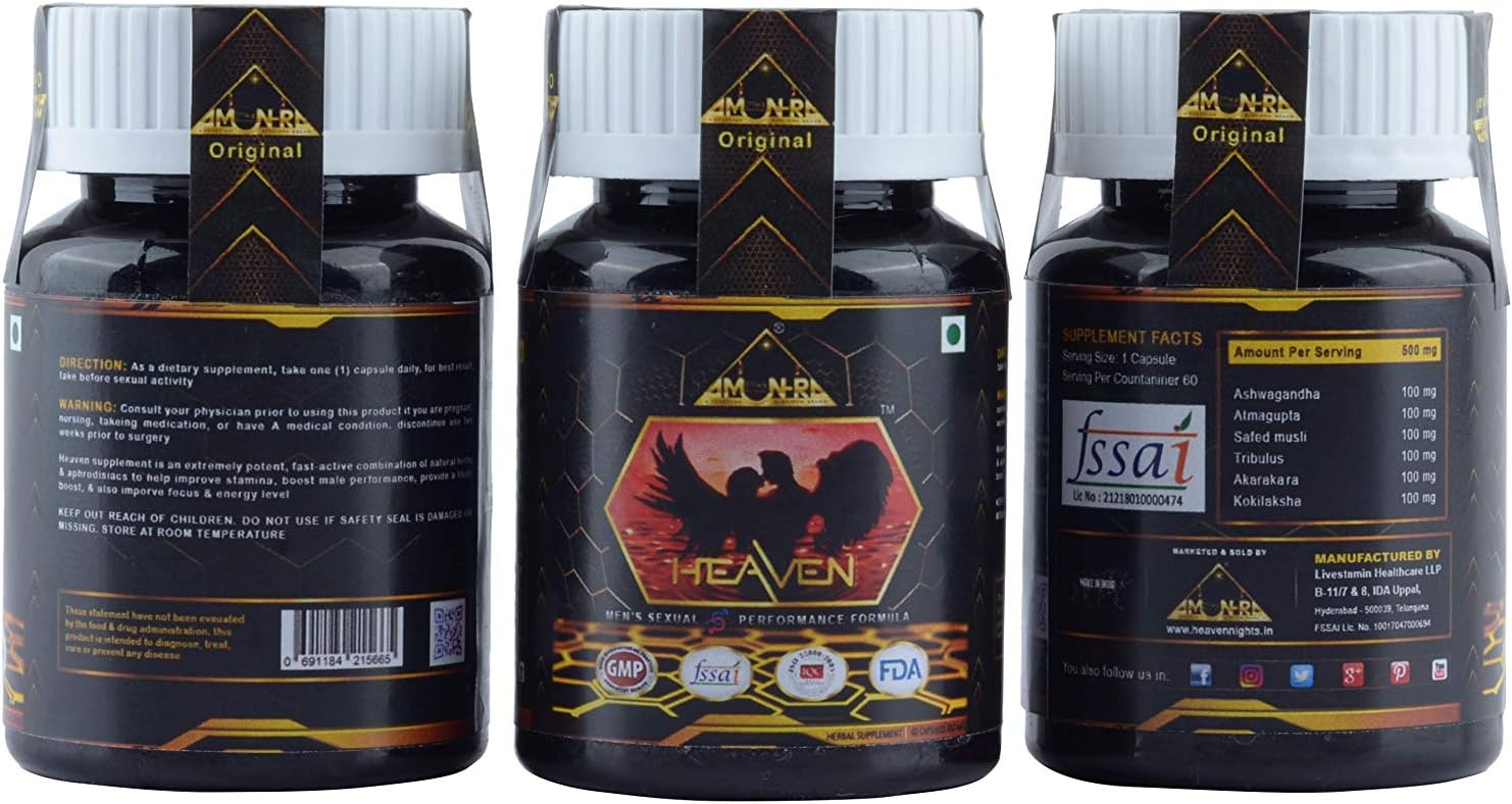 Amun Ra HEAVENNIGHTS Mens Strength, Stamina and Performance Formula