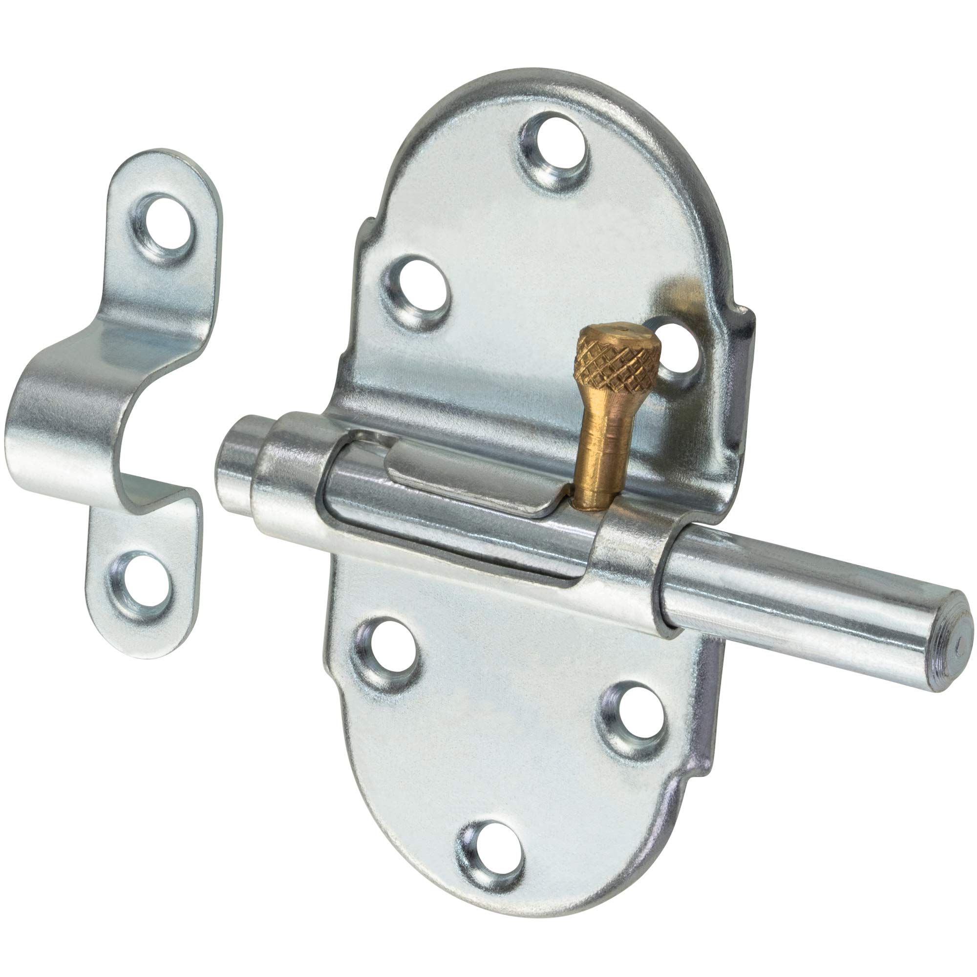 Metal Furniture Door Latch Bolt Door Bolt with Spring Fuse – H7006 Lifting Polished Nickel-Plated Steel 25 mm/Furniture Fittings by Gedotec®