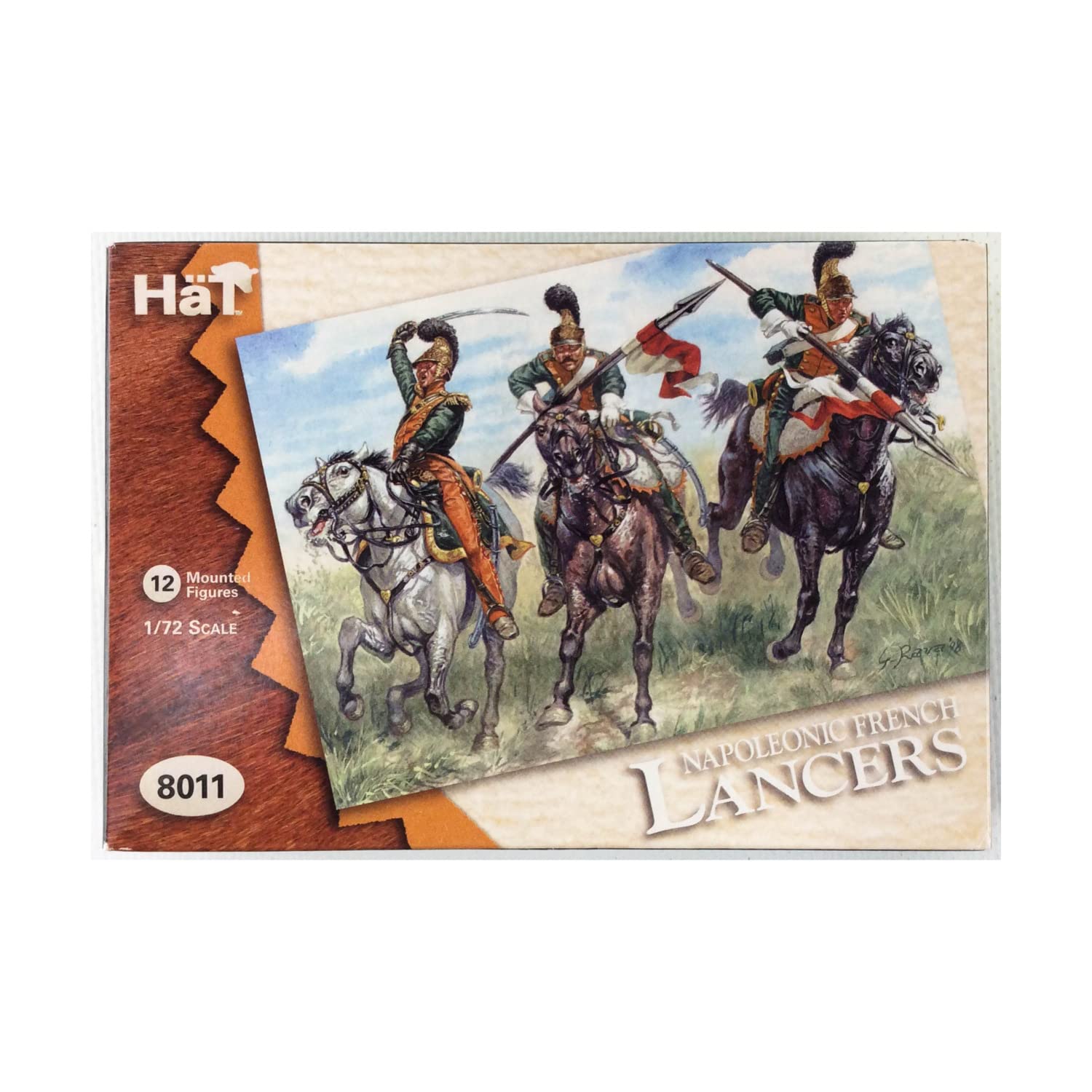 Hat Industries 1/72 Napoleonic French Lancers Model Kit for Adults