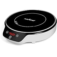 NutriChef Portable Single Burner Induction Cooktop Cooktop-1500W Electric Indoor Cooker Hot Plate Flameless Cook Top w…