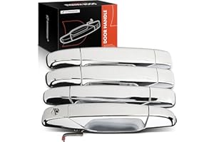 A-Premium Chrome Exterior Door Handles Compatible with Cadillac, Chevy & GMC Models - 2007-2014 - Silverado 1500 2500HD 3500H