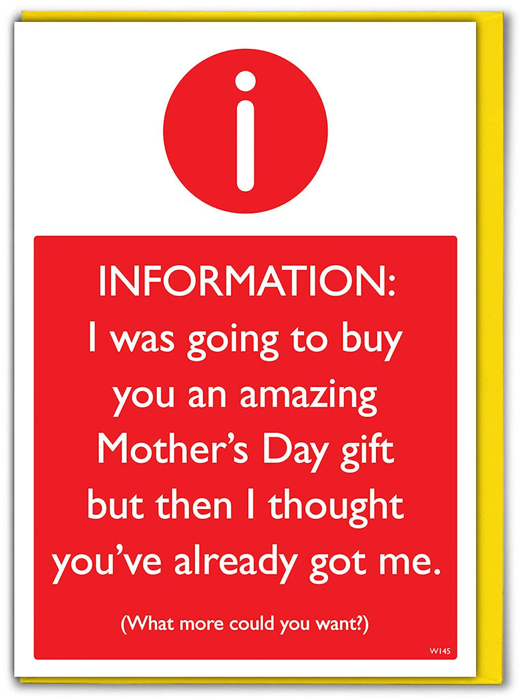 Brainbox Candy - Funny Mother's Day Card - 'What More Could You Want?' - Perfect Hilarious Joke Card For Mum To Go With A Mothers Day or Birthday Gift