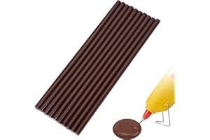 WWYICHEN 10 Pieces Mini Hot Glue Gun Sticks 7 mm by 200 mm Hot Melt Glue Sticks for DIY Art Craft, Brown