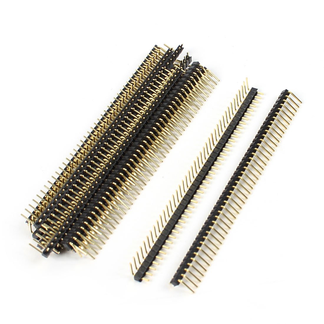 Sourcingmap 13 Pcs PBC 40Pin 2.54mm Single Row Right Angle Header Connector Strip