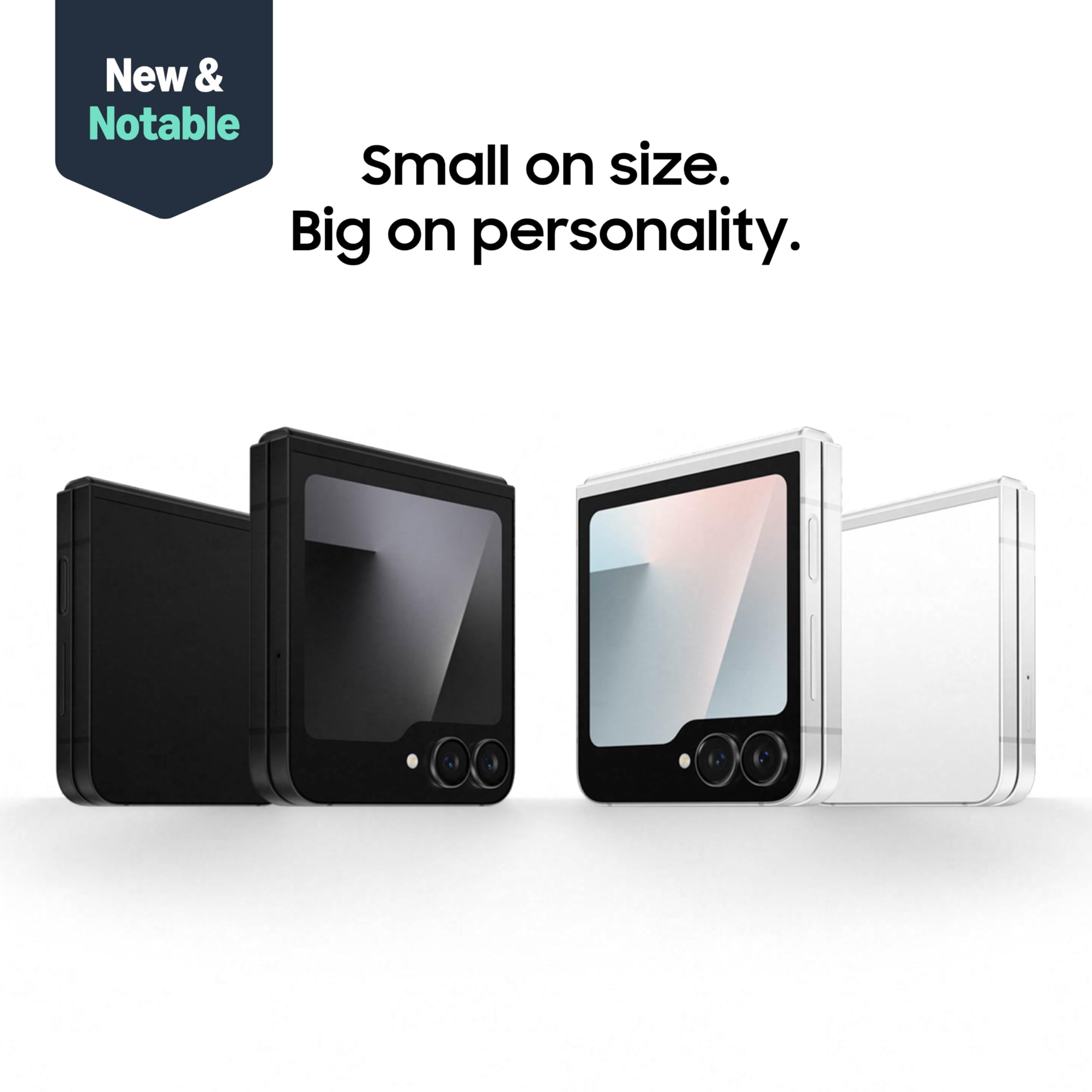 Teléfono celular Samsung Galaxy Z Flip7 FE, teléfono inteligente con IA de 128 GB, Android desbloqueado, batería de larga duración, 2025, garantía del fabricante de EE. UU. por 1 año, negro