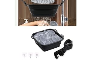 JDBLGJD Athletes & Adults Portable Ice Bath Shower, Silicone Folding Ice Bath, Convenient Cold Shower, Ice Bath Shower for Cold Water Shower, Quick Recovery and Cold Therapy,Used for Gym, Home Ice Bath Shower