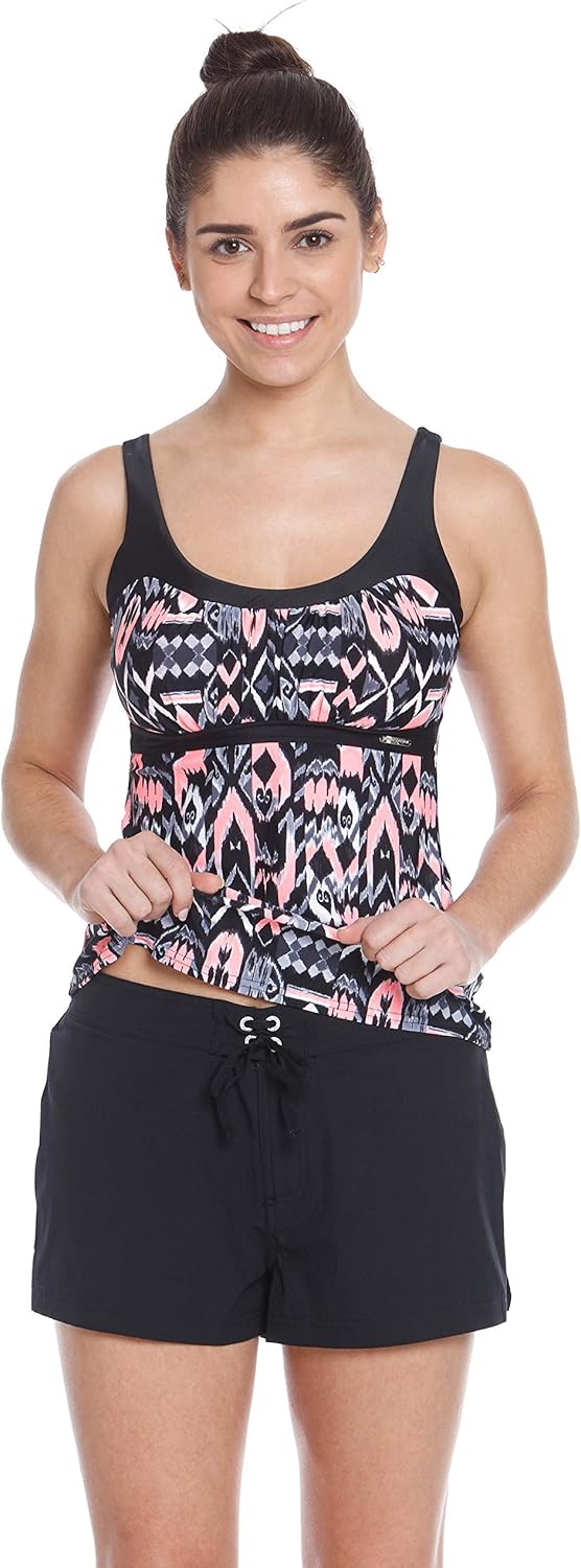 women's zeroxposur ruched tankini top