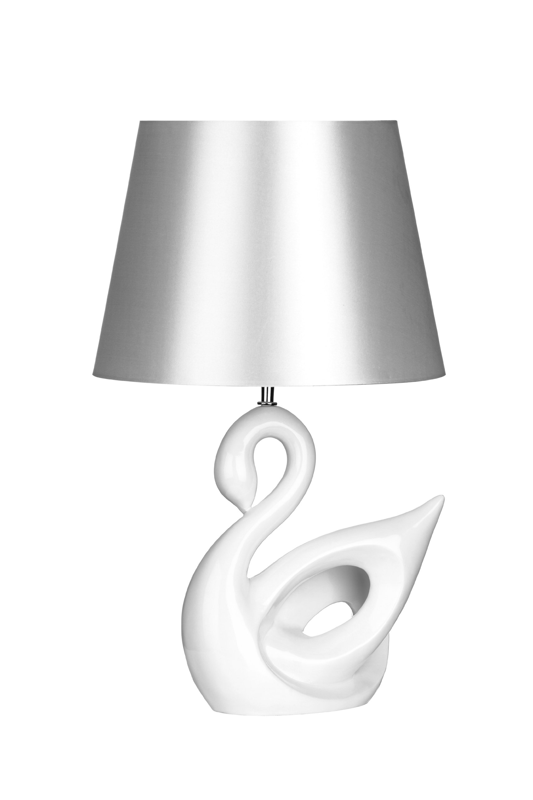 Premier Housewares Swan Table Lamp - White