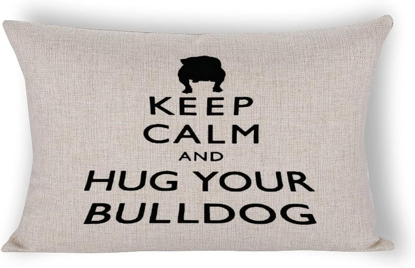 By Unbranded Animal Pet Dog French Bulldog Throw Summer Decorations Farmhouse Throw Pillowcase Decorative Cushion Case for Home Decor Lumbar Pillowcase 12×20 inch