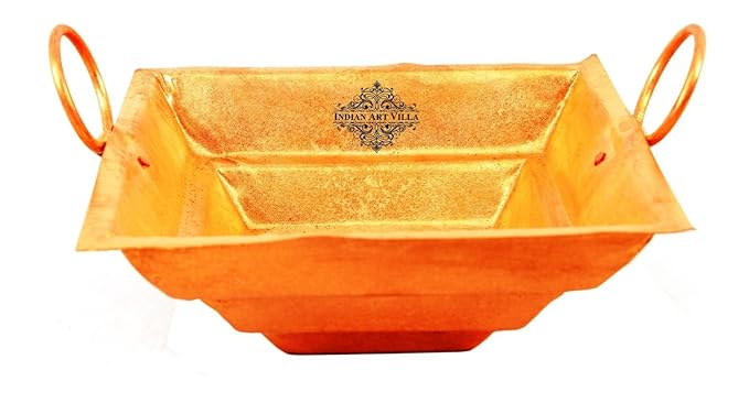 Indian Art Villa Copper Yagya Hawan Kund, Poojan Purpose, 8.5