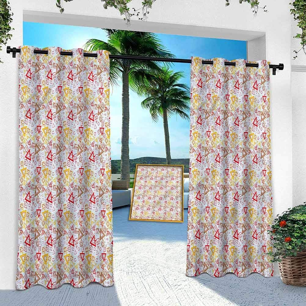 Aishare Store - Cortina de panel exterior, diseño abstracto y triángulo