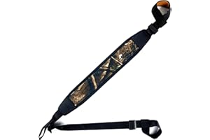 HUNTPAL Non-Swivel No Drill Stalker Sling Two Point Gun Sling, Neoprene Padded Hunting Rifle Shotgun Sling, Fit for 12/20 Gauge Shotguns, Universal Shoulder Strap