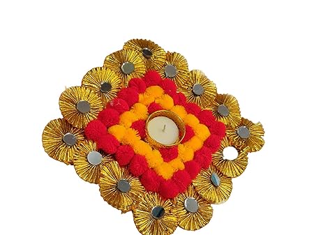 Generic Pack of 1 Handmade Flower Tea Light Candel Holder/Diya for Home Decoration and Diwali Decoration #Diya034