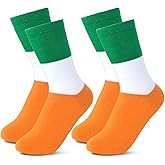 2 Pairs St. Patrick's Day Compression Socks for Women Men, Green White Irish Knee High Socks St Patricks Day Accessories Gift