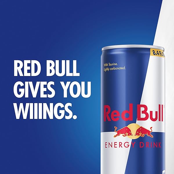 RED BULL ENERGY DRINK WITH 80MG CAFFEINE PLUS TAURINE & B VITAMINS, 8.4 FL OZ, PACK OF 4 CANS