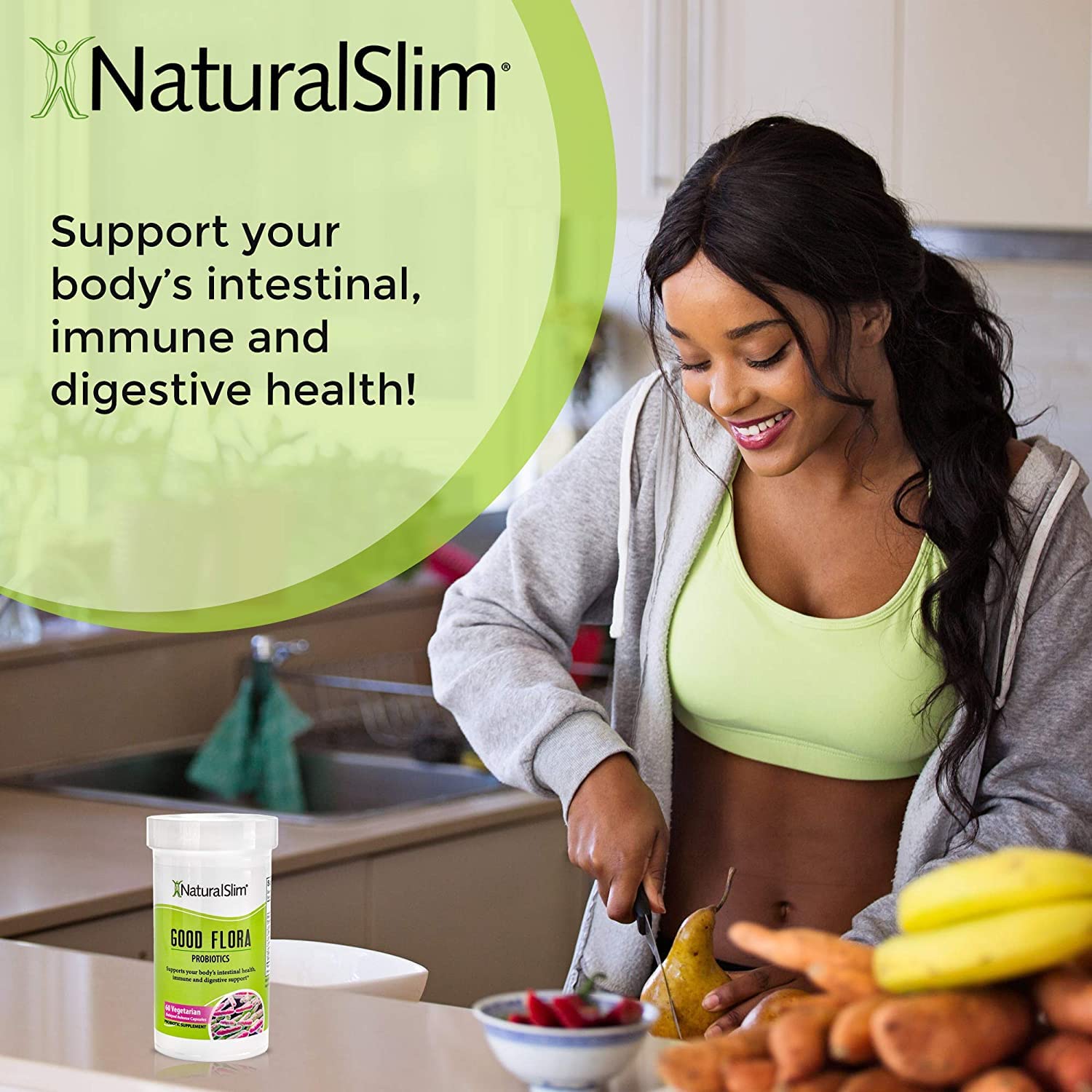 NaturalSlim Good Flora Probiotics for Digestive Health