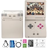 RG35XXSP Handheld Game Console RG35XX SP Clamshell Retro Game Console with 64G TF Card Preloaded Games 5532 Portable Gaming Console with 3.5 inch Screen 3300mAh Battery 5G WiFi Bluetooth HD Gray