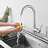 Hapilife Kitchen Sink Mixer Tap Single Lever Monobloc Polished Chrome 1 Hole view 2