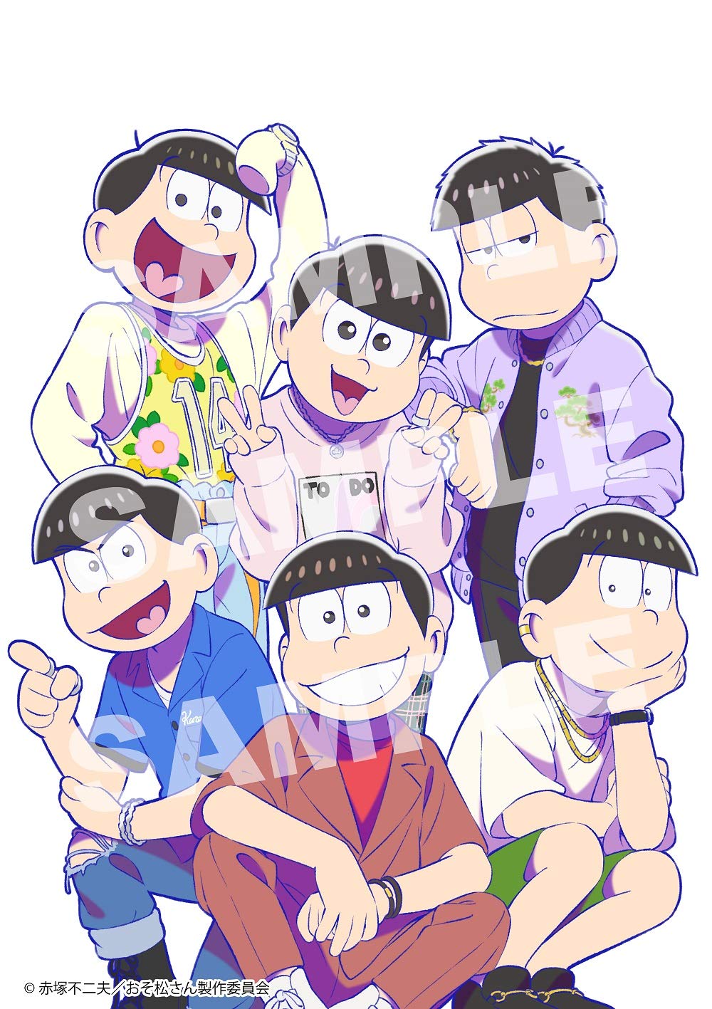 smart特別編集 おそ松さん「6つ子的NEET STYLE BOOK」:5/24発売【雑誌付録】描き下ろしを使用したステッカー、ポスター