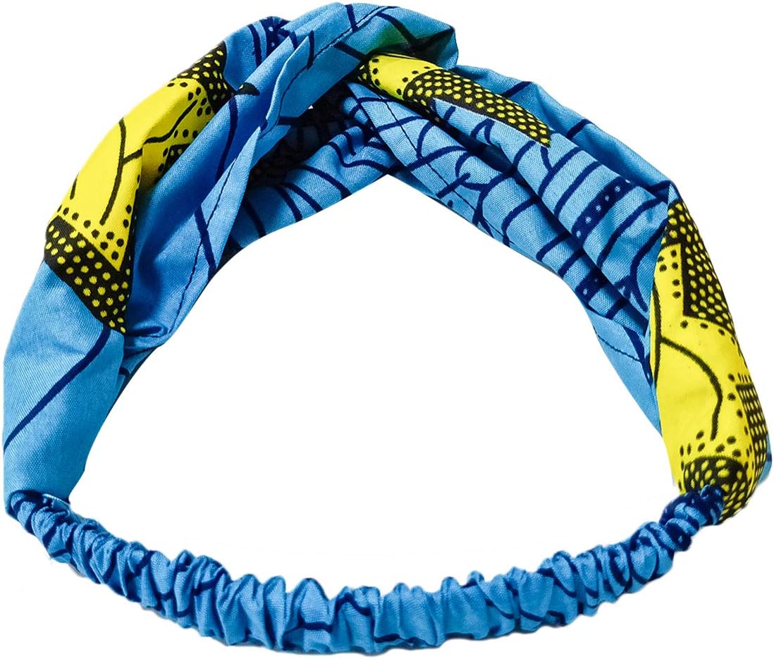 Shenbolen Women African Print Headband Boho Floal Style Criss Cross Head Wrap Hair Band