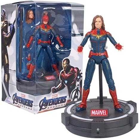 Amazon Co Jp Jkmqa おもちゃ ギフト誕生日キャプテンマーベルキャプテンアメリカトールpvc耐摩耗性とdurable18cm人形アニメモデルのおもちゃ装飾c C Color A ホーム キッチン