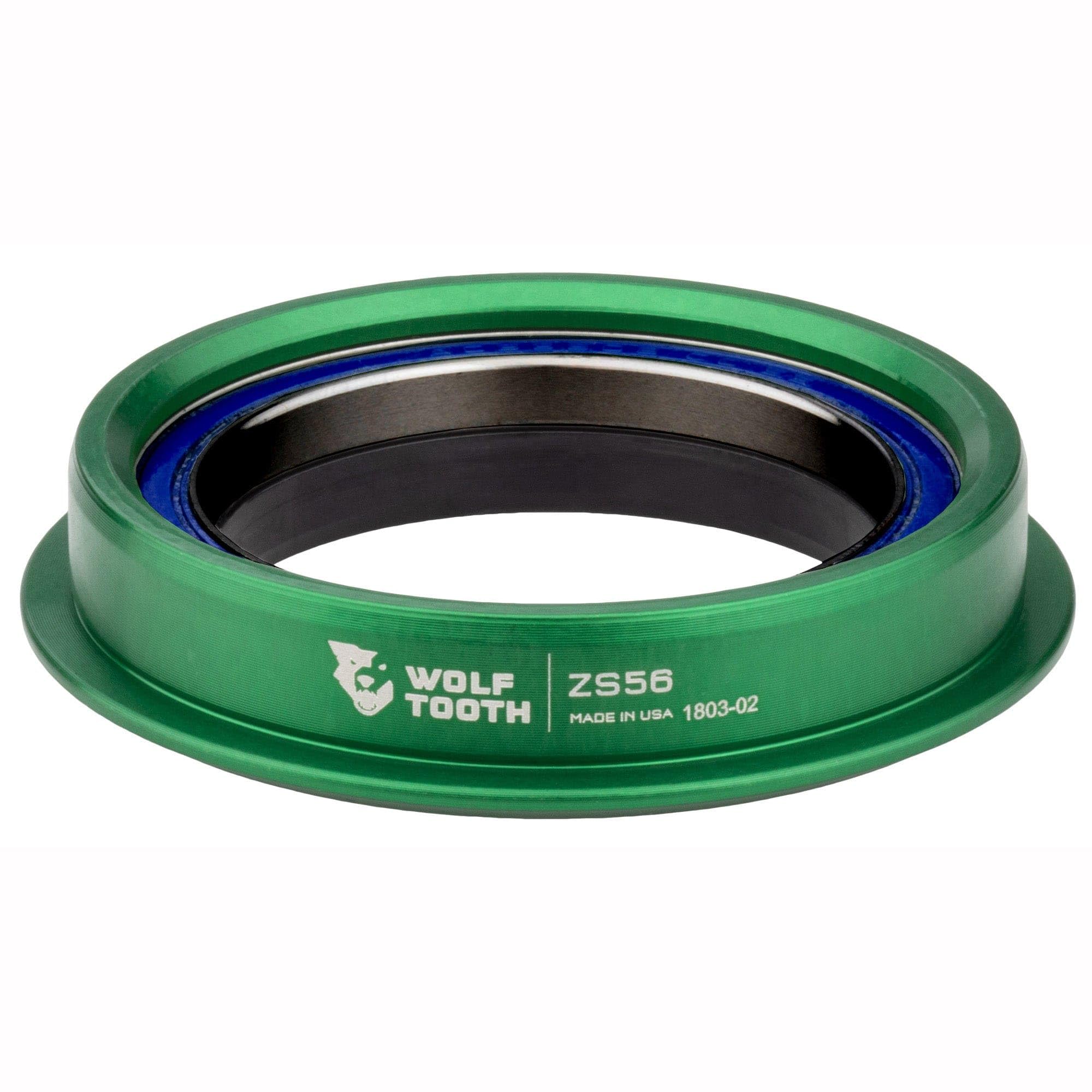 Wolf Tooth Performance ZS56/40 Lower Headset Green | Lightweight Aluminium Headset Stainless Steel Bearings Wide Colour Range