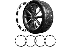 LANSAN Tesla Model Y 21 Inch Wheel Rim Protector - Tesla Model Y Hubcaps ABS Rim, Guard Rim Hubcap Cover, Tesla Model Y Rim Protector for Model Y Exterior Accessories(4 Wheels, Black)