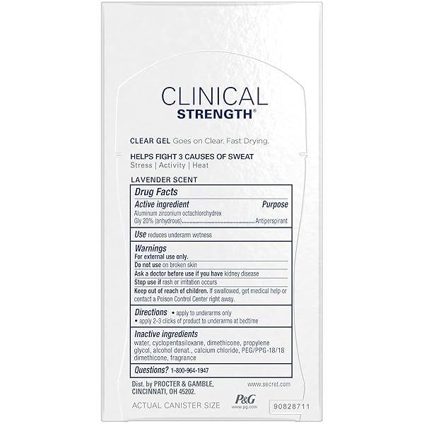 SECRET CLINICAL STRENGTH CLEAR GEL ANTIPERSPIRANT & DEODORANT,1.60 OZ