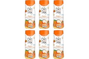Once Upon a Farm Organic Baby Fruit & Veggie Puffs, Mango, Carrot & Coconut | 6 count