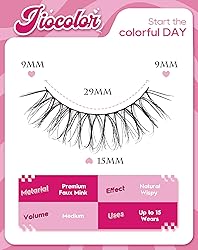 Wispy Strip Lashes Natural Faux Mink Lashes Fluffy