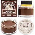 SALTY FISH Shoe Polish Cream 3.2Oz, Lanolin Shoe Polish Kit with Shoe Shine Sponge, Condition Waterproof Restore Shoe Boot