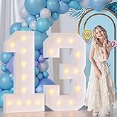 Bugame Light Up Numbers 4FT, Number 13 Light Up Sign Marquee Numbers 4 Feet Tall, Large 13 Marquee Number for 13th Birthday Party Decorations Mosaic Número