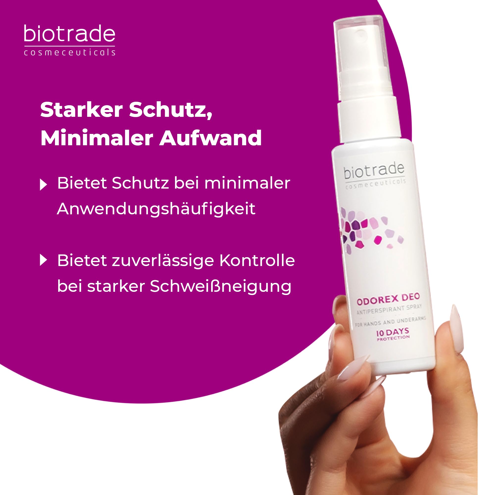Biotrade Odorex Deo Antitranspirant-Spray für Hände & Achseln – Anti-Schweiß-Spray mit 10–14 Tagen Schutz bei starker Schweißneigung & Geruchskontrolle – 40 ml 5