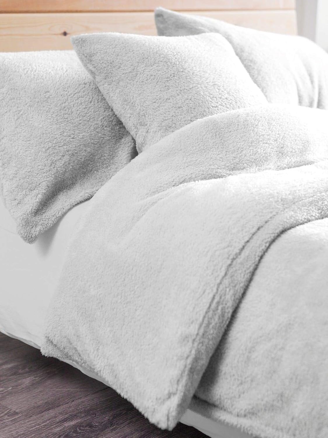 Fleece Duvet Quilt Cover Bedding Set With Matching Pillowcase Teddy