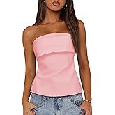Imily Bela Women's Sexy Tube Tops Off Shoulder Strapless Bandeau Top Side Split Y2K Going Out Trendy Outfits