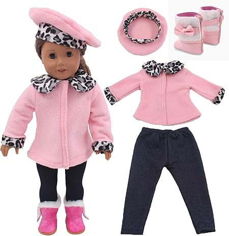 Amazon Cmo Nicole 3色 18インチアメリカンガールドール 冬用ファッションアウトフィット 赤ちゃん 女の子用 ピンク 226 ドレス アクセサリー おもちゃ